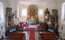 Altarraum der Wallfahrtskirche Heilbrunn