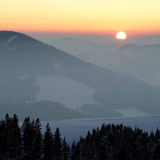 Wintersonne mit Panorama